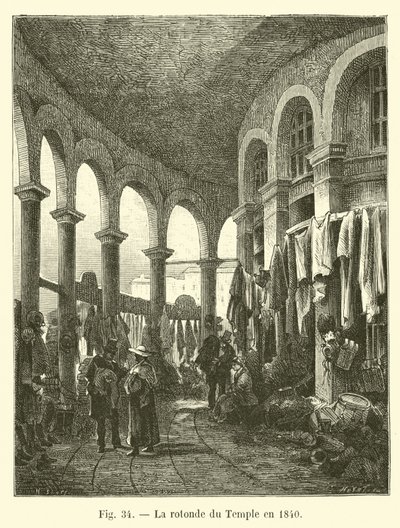 Templets rotunde i 1840 af French School