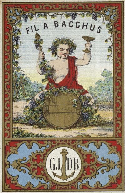 Etiket til Fil a Bacchus af French School