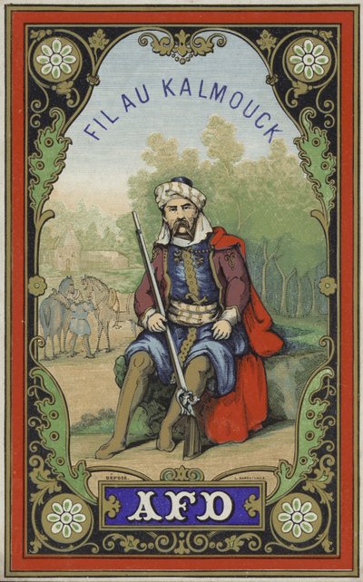 Etiket til Fil au Kalmouck af French School