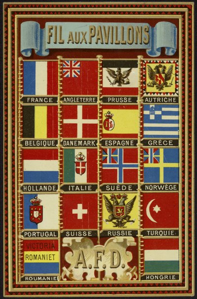 Etiket til flagtråd af French School