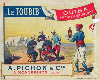 Etiket til le Toubib Aperitif og Tonic Wine, slutningen af det 19. århundrede af French School