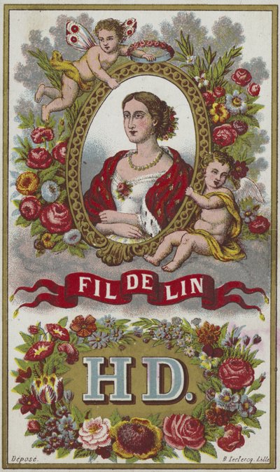 Etiket til hørtråd af French School