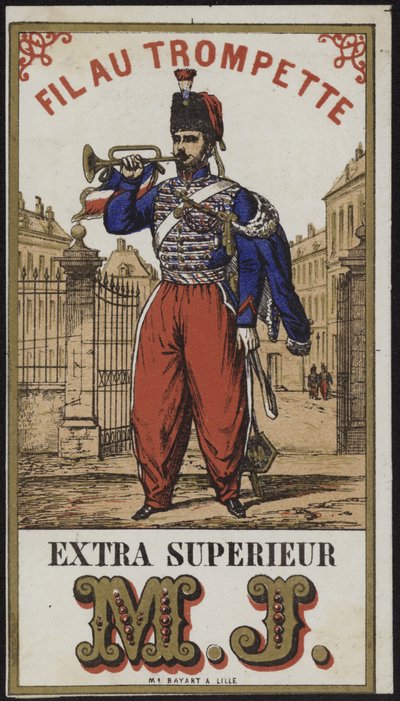Etiket til trompetistens tråd af French School