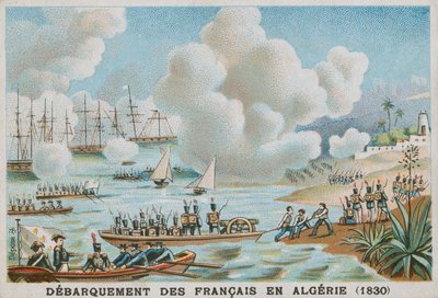 Franskmændenes landgang i Algeriet, 1830 af French School