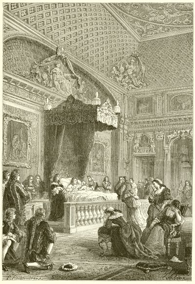 Kong Ludvig XIVs sidste øjeblikke af French School