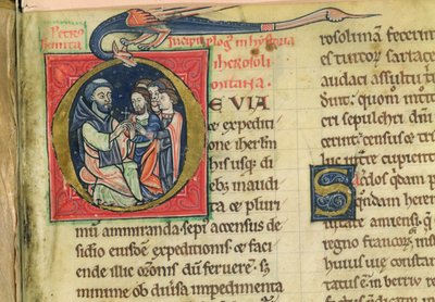 Lat 5128 f.1 Eremitten Peter uddeler kors, fra 