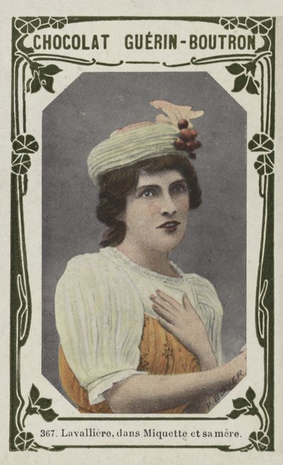 Lavalliere, i Miquette og hendes mor (farvet foto) af French School