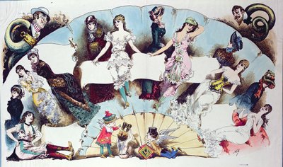Layoutillustrationer til en artikel om dameundertøj, fra La Vie Parisienne, ca. 1870 af French School