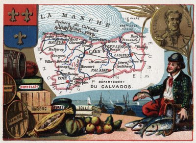 Le Calvados (14) Basse Normandiet (Nedre Normandiet), Frankrig. Portræt af Jules Sebastien Cesar Dumont d