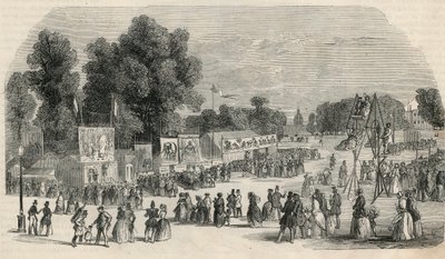 Le Carre Marigny i juni 1848 i Paris - Indgravering i "Tableau-de-Paris" af Edmond Texier 1852 af French School