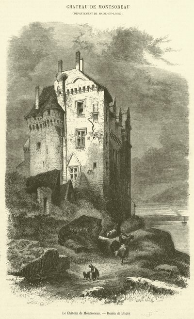 Chateau de Montsoreau (gravering) af French School