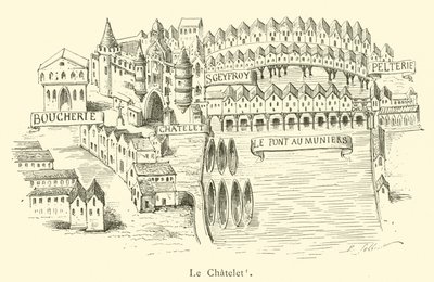 Le Chatelet (gravering) af French School