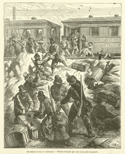 The Pacific Railroad (gravering) af French School
