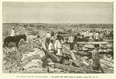 Den transkaspiske jernbane (gravering) af French School