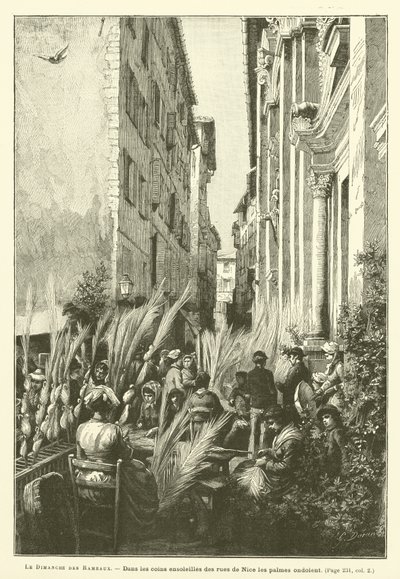 Palmesøndag (gravering) af French School