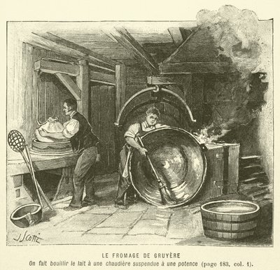 Gruyere ost (gravering) af French School