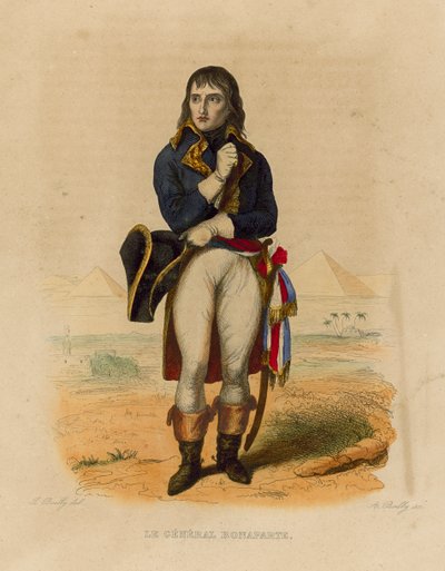 Le General Bonaparte (farvet gravering) af French School