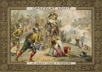 Le Grand Conde i slaget ved Freiburg, 1644 af French School