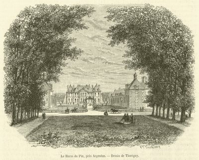 Haras du Pin, nær Argentan (gravering) af French School