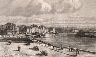 Le Havre - Normandie - indgravering i "La France illustree: geography, history, administration statistique" af V.A. Malt-brun. 1884 af French School