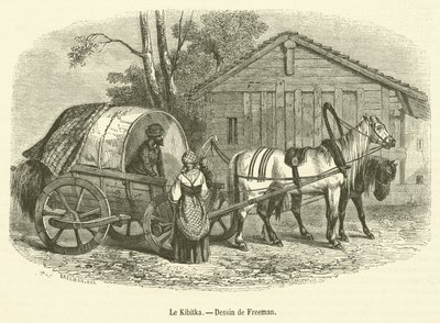Le Kibitka (gravering) af French School