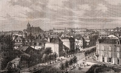 Le Mans - Pays de la Loire - indgravering i "La France illustrée: geografi, historie, statistisk administration" af V.A. Malt-Brown. 1884 af French School