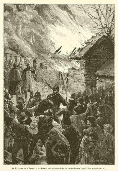 The Martyrdom of Ireland (gravering) af French School
