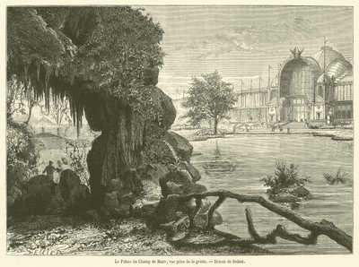 Palais du Champ de Mars, udsigt taget fra hulen (gravering) af French School