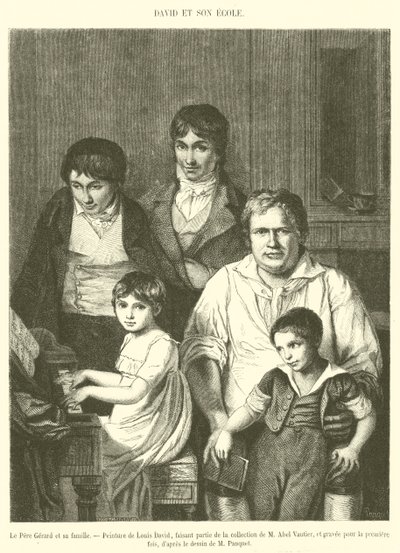 Fader Gerard og hans familie (gravering) af French School