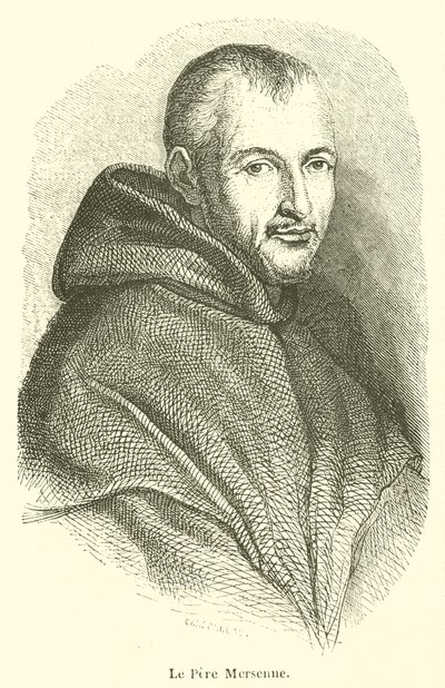 Le Pere Mersenne (kobberstik) af French School