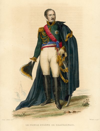 Prins Eugene de Beauharnais (farvet gravering) af French School
