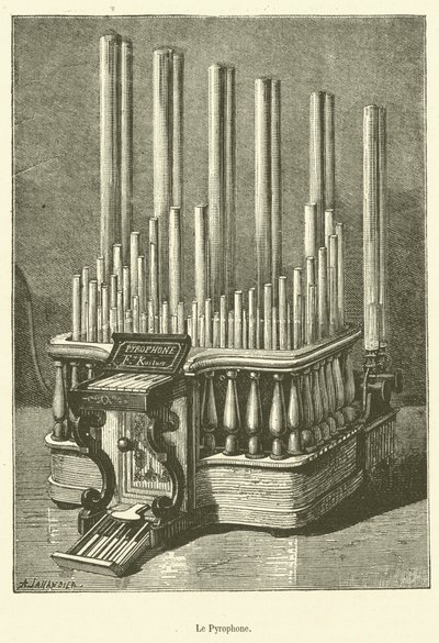 Le Pyrophone (gravering) af French School