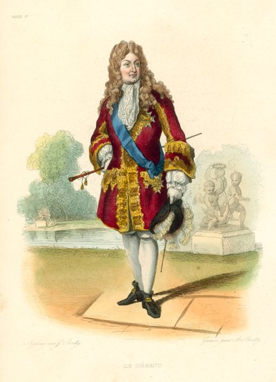 Le Regent (farvet gravering) af French School