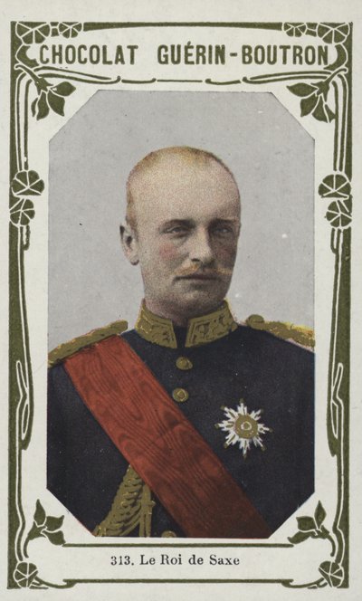 Kongen af ​​Sachsen (farvet foto) af French School