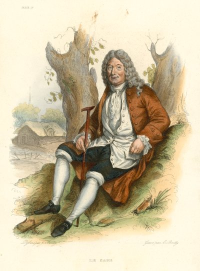 Le Sage (farvet gravering) af French School