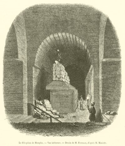 The Serapeum of Memphis, indvendigt billede (gravering) af French School