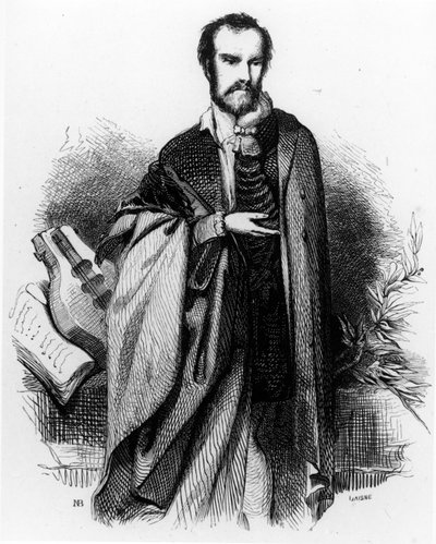 Le Tasse, frontispice til Jerusalem Leveret af Torquato Tasso, 1841-udgave af French School