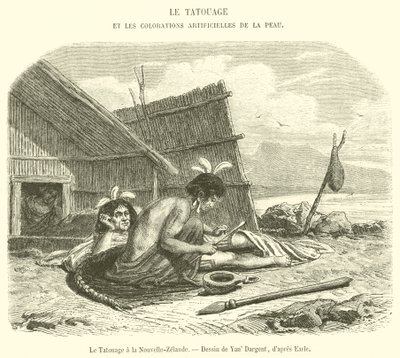 Tatoveringen i New Zealand (gravering) af French School