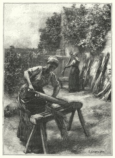 Scutching (gravering) af French School