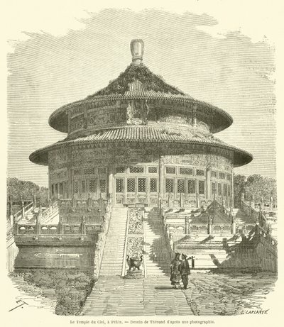 Himlens Tempel, i Beijing (gravering) af French School