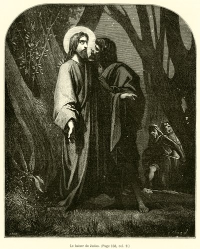 The Kiss of Judas (gravering) af French School