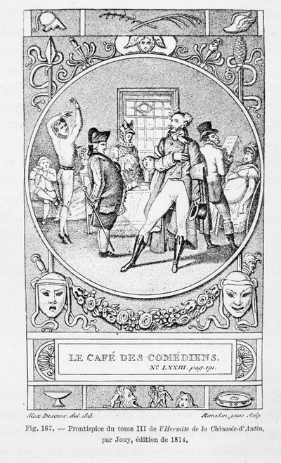 Le cafe des Comediens, frontispice i bind III af "L