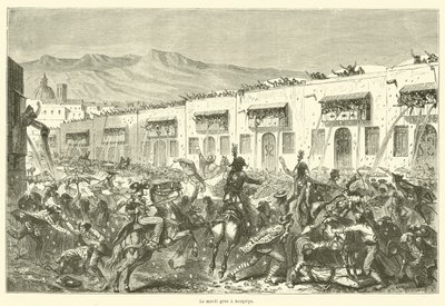 Le mardi gras a Arequipa (gravering) af French School