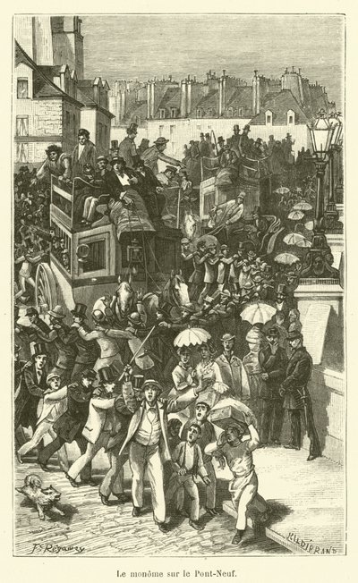 Monomen på Pont-Neuf (kobberstik) af French School