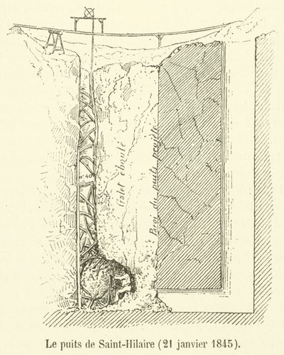 Brønden i Saint-Hilaire, 21. januar 1845 (gravering) af French School