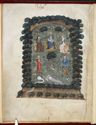 Le songe du vergier, tilskrevet Évrart de Trémaugon, Royal MS 19 C IV, f.1v af French School