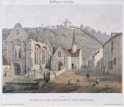 Lehon Abbey og Beaumanoir Chapel nær Dinan af French School