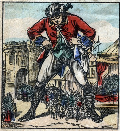 Lemuel Gulliver i Lilliputians land. Illustration til "" Gulliver
