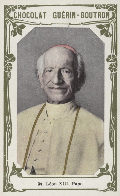 Leon XIII, Pape (farvet foto) af French School
