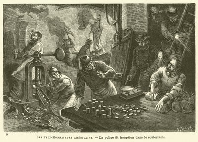 Amerikanske forfalskere (gravering) af French School